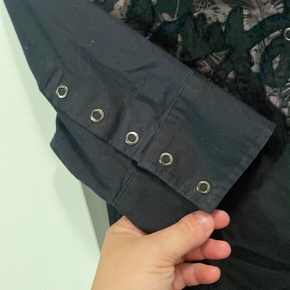 Foxy jeans blouse sz M - Picture 3 of 6